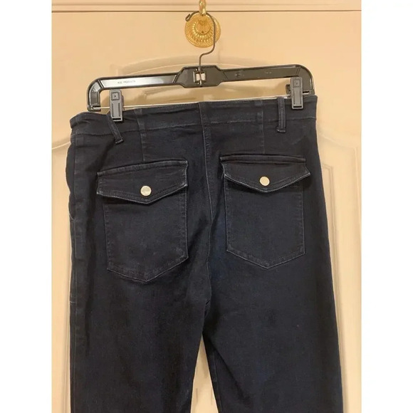 VERONICA BEARD Dark Wash Joggers Pants Size 4 29x25 Snap Button Pockets Women's - Picture 6 of 12